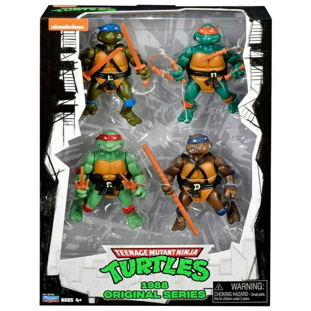 4PCS Teenage Mutant Ninja Turtles Set TMNT Action Figures Vintage Classic 1998 